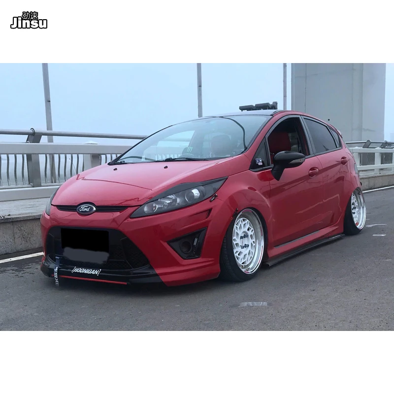 Углеродное волокно фары Брови Веки автомобильные наклейки для Ford Fiesta MK7 2009 - 2012