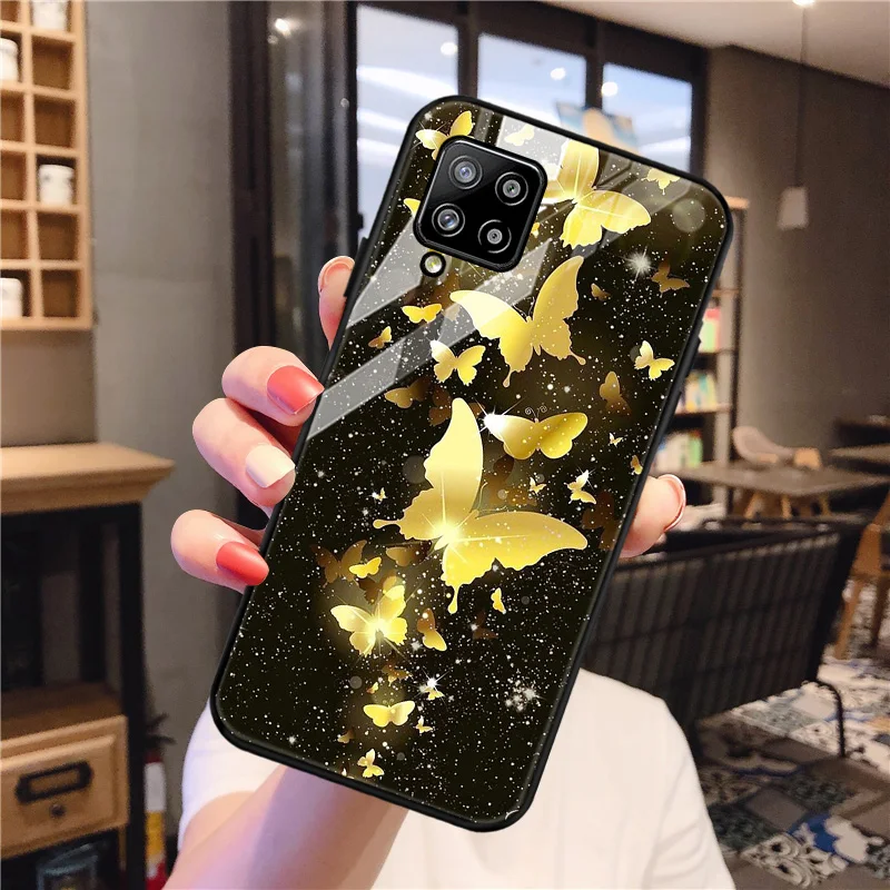

Case For Samsung A51 A32 A52 A72 A71 A50 A70 Case Tempered Glass Hard Cover For Samsung A02 A12 A21S A31 A42 A20 A30 Fundas