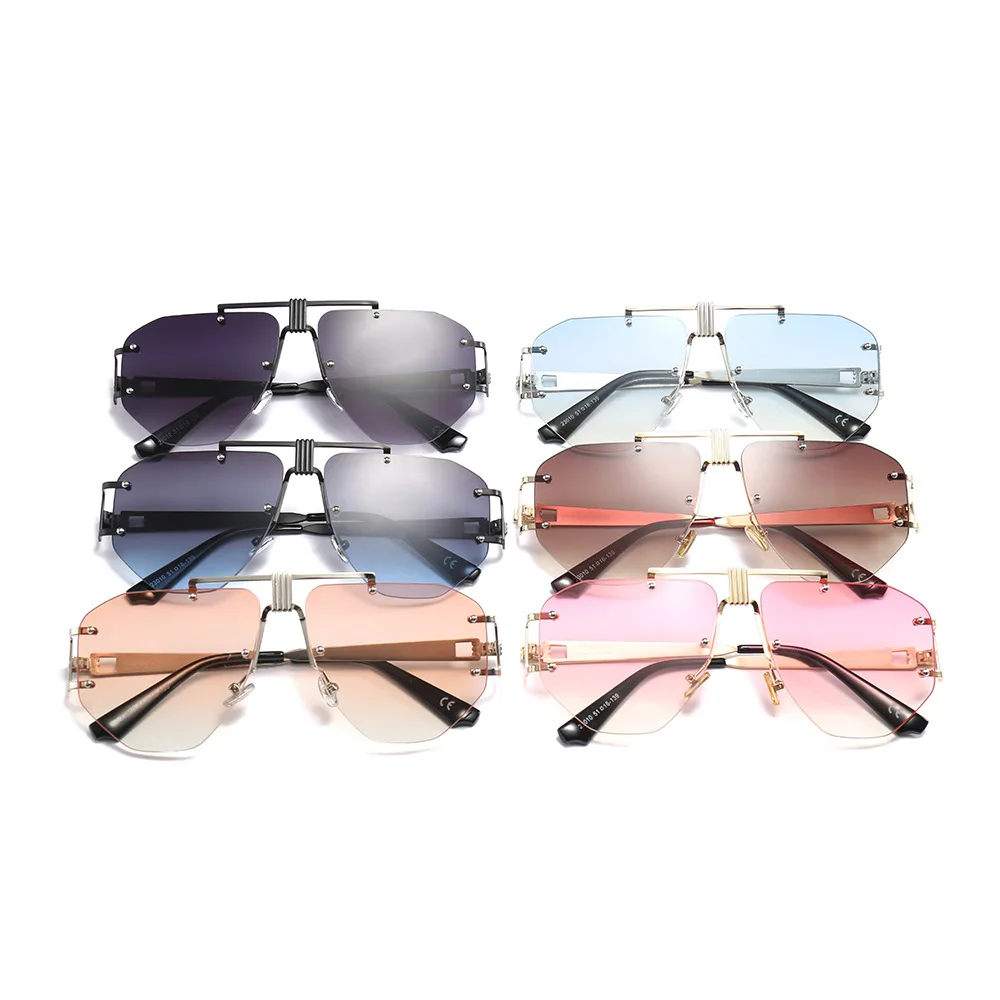 

Women's Rimless Sunglasses New Irregular Large-frame Glasses Personality Street Fashion Trend Sunglasses for Men and Women