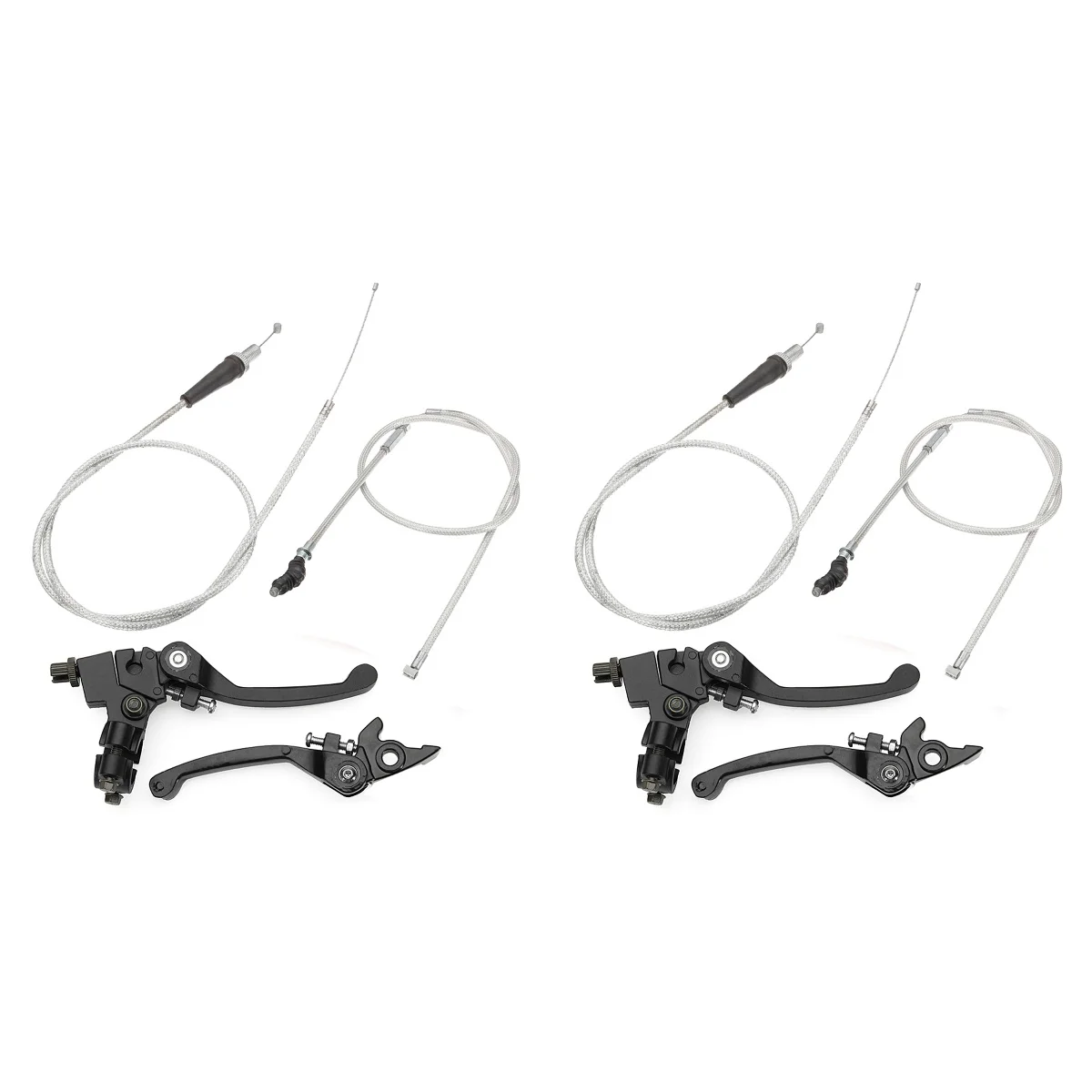 

2 шт., складные рычаги тормозной муфты с тросом сцепления и тросом дроссельной заслонки (белые)