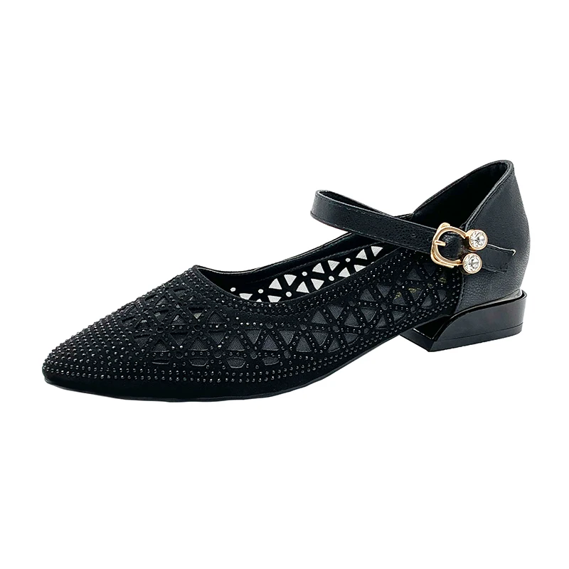 

Shoes Woman Comfortable And Elegant Crystal All-Match Casual Female Sneakers Flats Soft Pointed Toe Modis Low Heels Rhinestone S