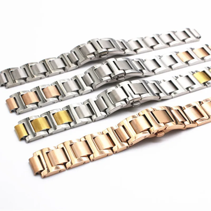 

14*8/18*11/20*12/ 20*14mm Band for Blue Balloon Strap Stainless Steel Solid Watch with Raised Bracelet Watch Replacement Strap