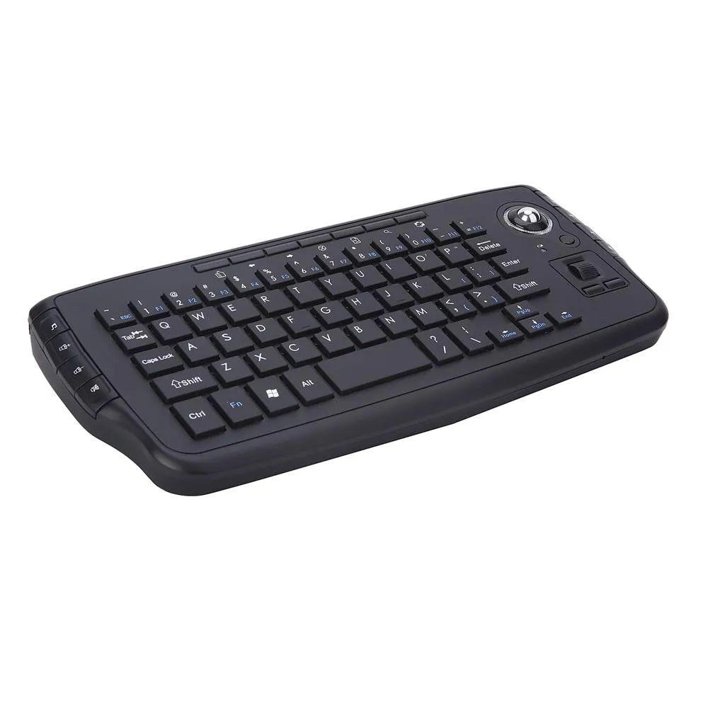 For 2.4G Mini Wireless Keyboard Multi-media Functional Trackball Air Mouse Desktop Office Entertainment Laptop Silent Keys 2021