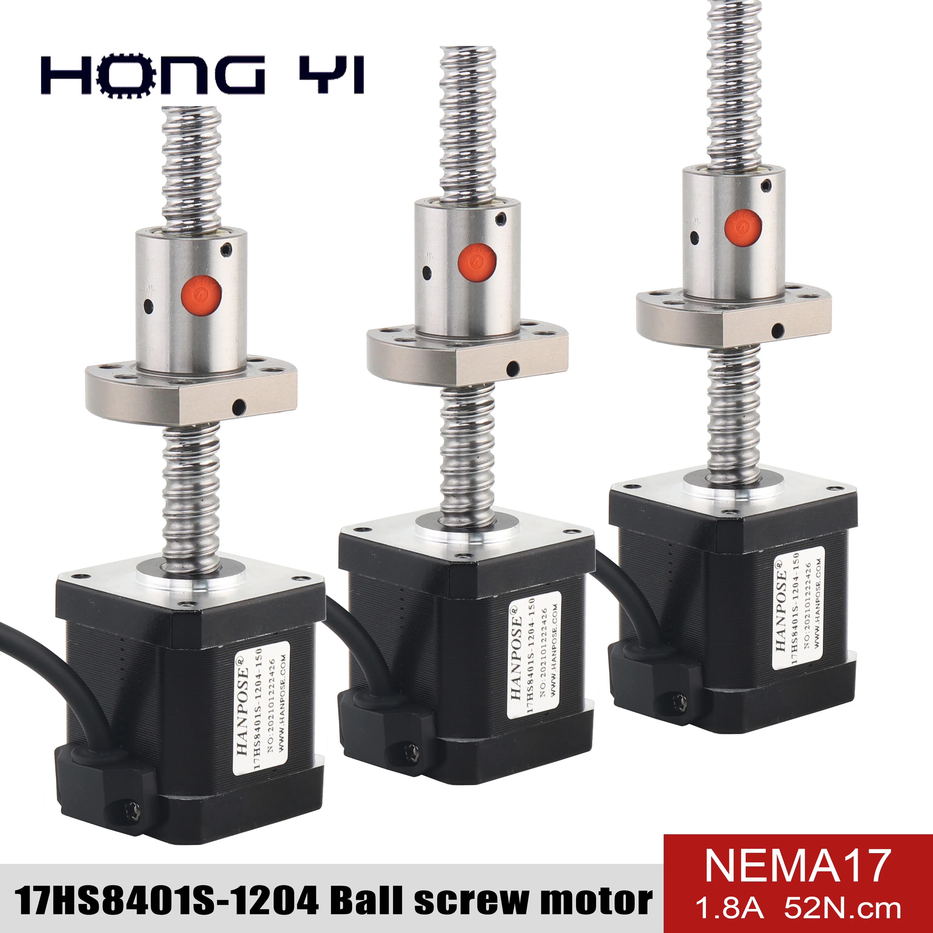Шаговый электродвигатель NEMA17 17HS8401S SFU1204 150 мм 250 350 А 52 нсм 48 шариковый винтовой