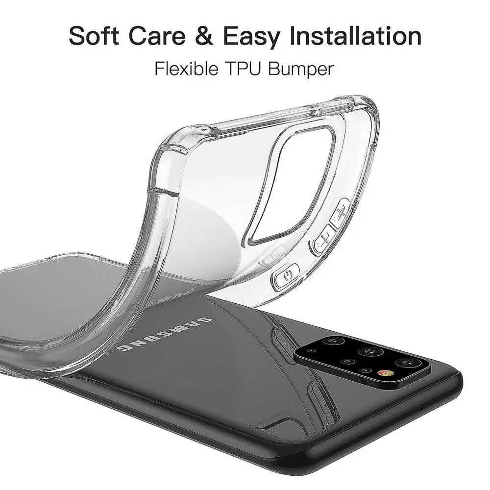 Ультратонкий Прозрачный чехол для телефона Samsung Galaxy S20 S10 S9 S8 Plus A51 мягкий из ТПУ Note