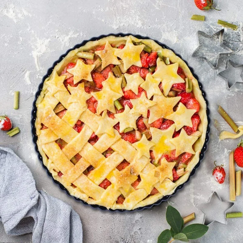 Коркой печь перфорированный Киш олова с антипригарным покрытием для пирога