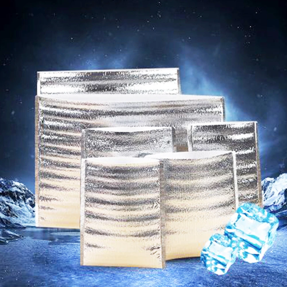 20Pcs Lunch Bag Thermal Insulation Aluminum Foil Disposable Food Delivery Pouch | Saran Wrap &amp Plastic Bags