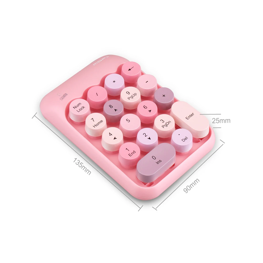 Pink numeric keypad Беспроводная клавиатура мышь цифровая клавиатура 2,4G RF мультимедийная клавиатура мышь комбо набор для ноутбука настольного ПК - Цвет: Pink numeric keypad