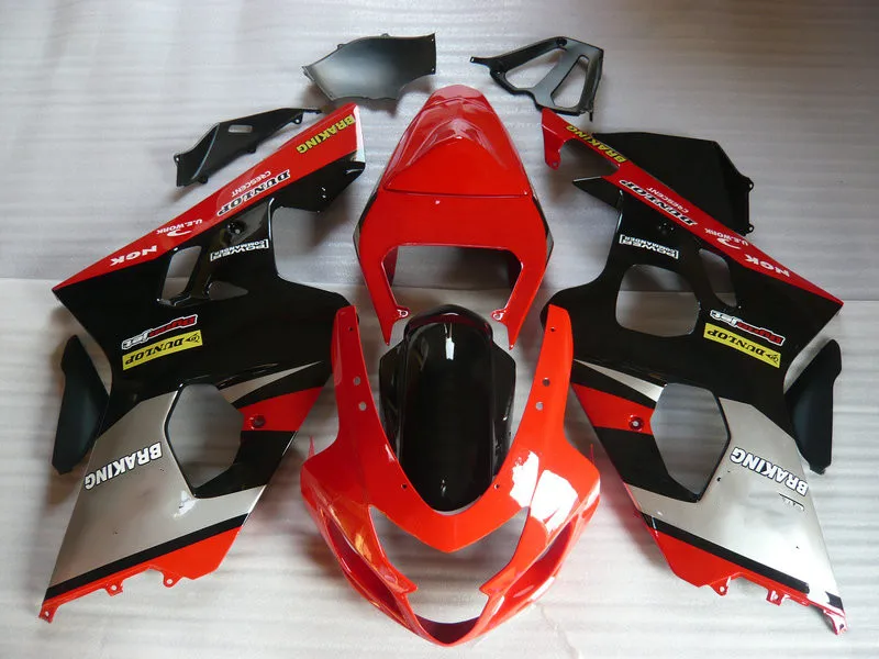 Комплект обтекателей для мотоцикла GSXR600 750 K4 04 05 GSXR 600 GSXR750 2004 2005 ABS Горячий красный