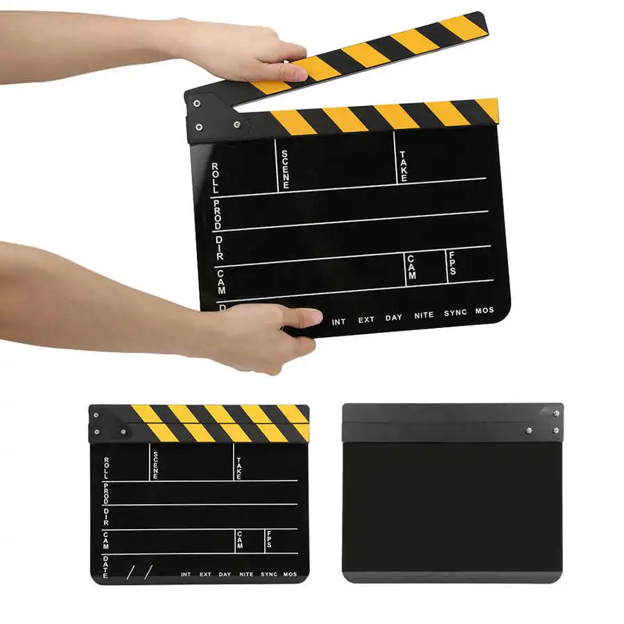 Акриловая пленка Clapperboard 30x25 см профессиональная кино экшн хлоп режиссера супер