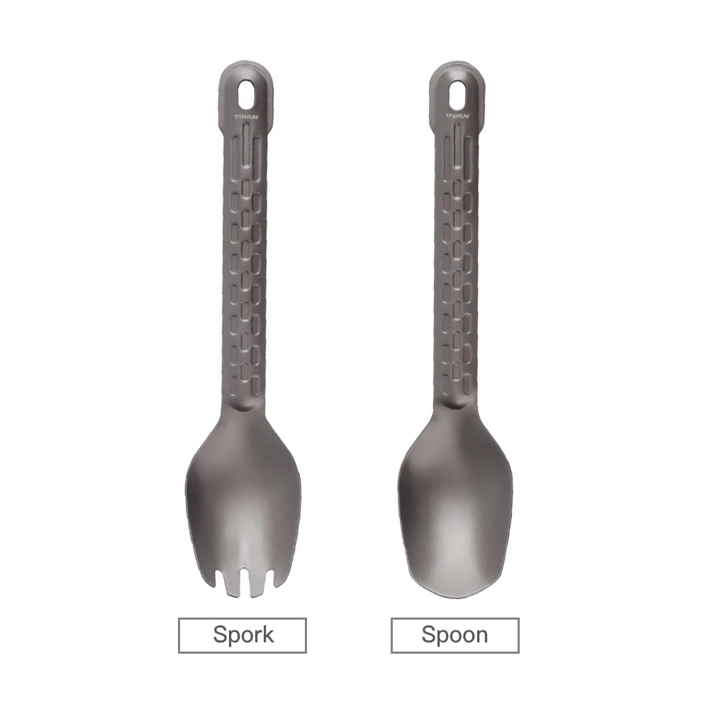 Титановая Ложка Spork для кемпинга ужина столовые приборы улицы Спортивная посуда