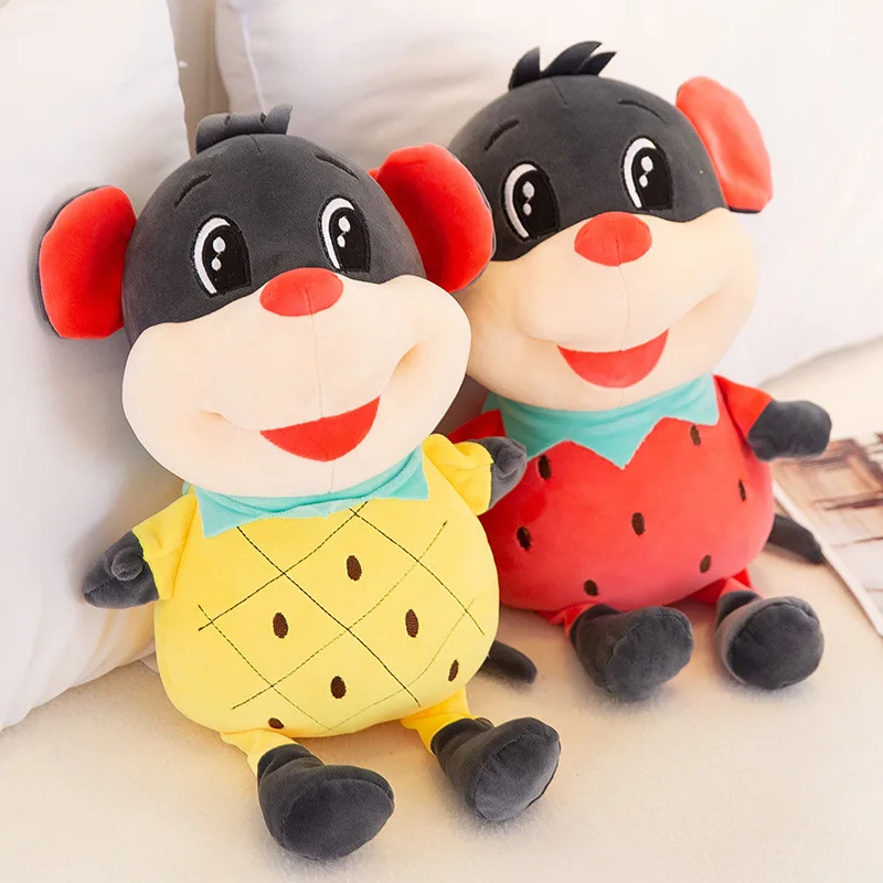 Креативная Милая фруктовая плюшевая игрушка в виде мыши чучело клубника ананас