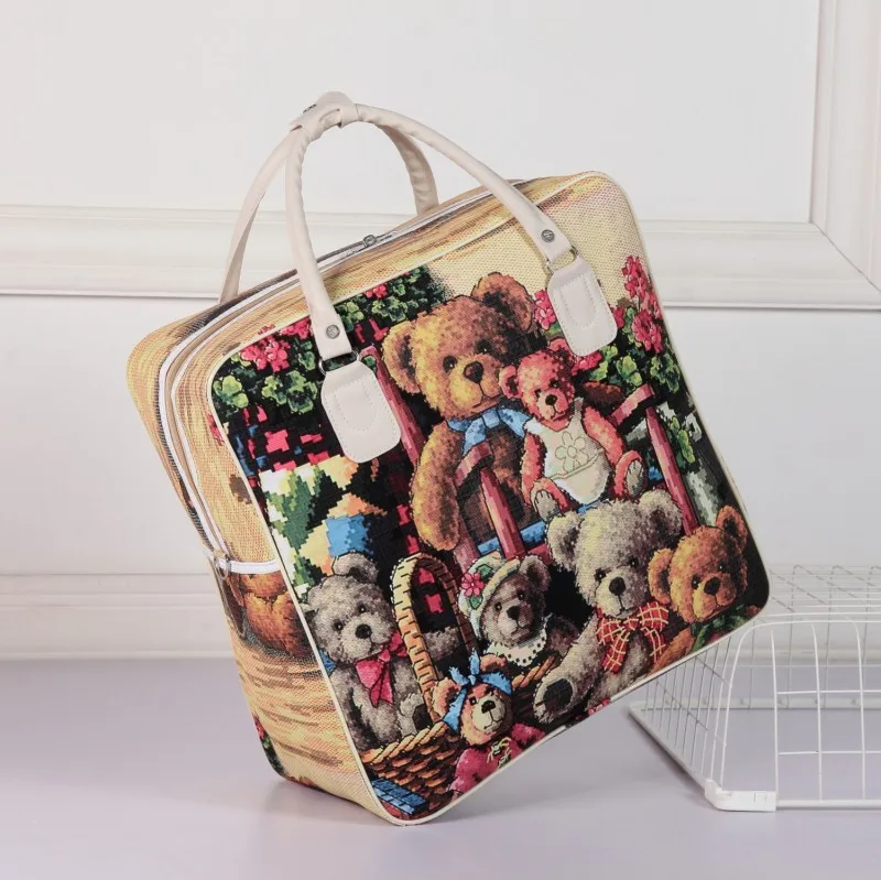 Дорожная сумка из искусственной кожи для женщин и девочек милый вещевой мешок на