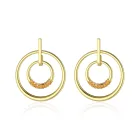 Серьги с двойным кругом, инкрустированным камнем, 2021 простая полость, бесплатная доставка, современный минималистический стиль, продвинутый