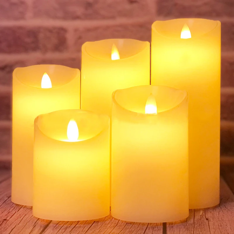 Беспламенного светодиодный свечи 4 &quot 8&quot цвета слоновой кости Dripless реального
