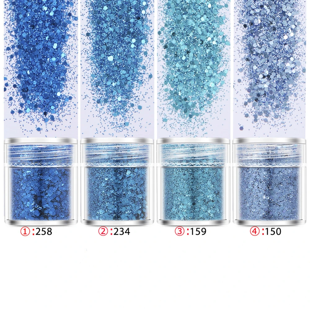 Блестки для ногтевого дизайна 4/5 коробок (10 мл/коробка) 3D ногтей Пудра с блестками