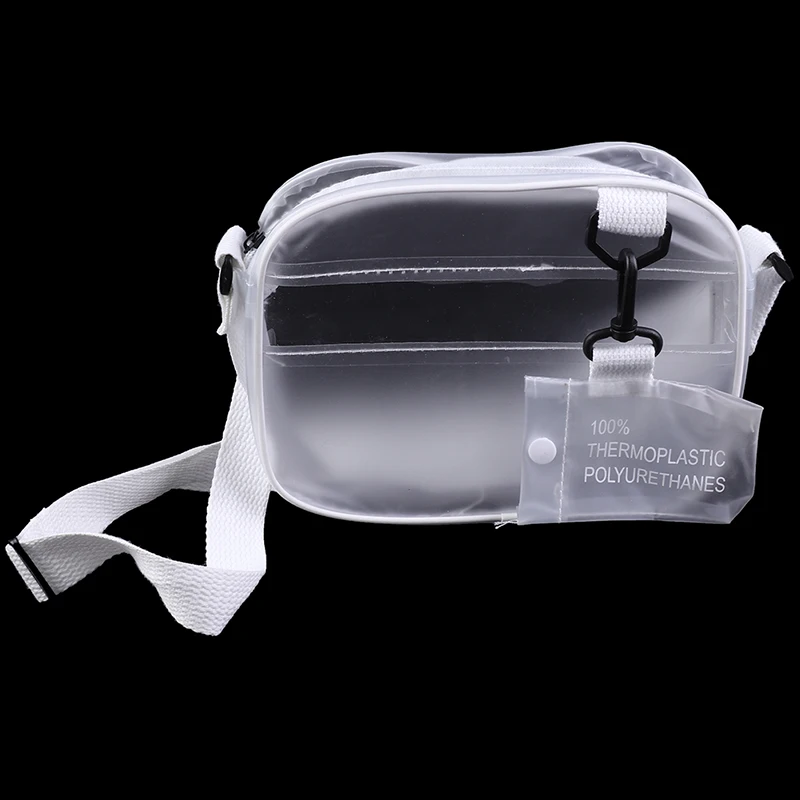 

Causual PVC Transparent Clear Woman Crossbody Bags Shoulder Bag Handbag Jelly Small Phone Bags With Card Holder Wide Straps Flap