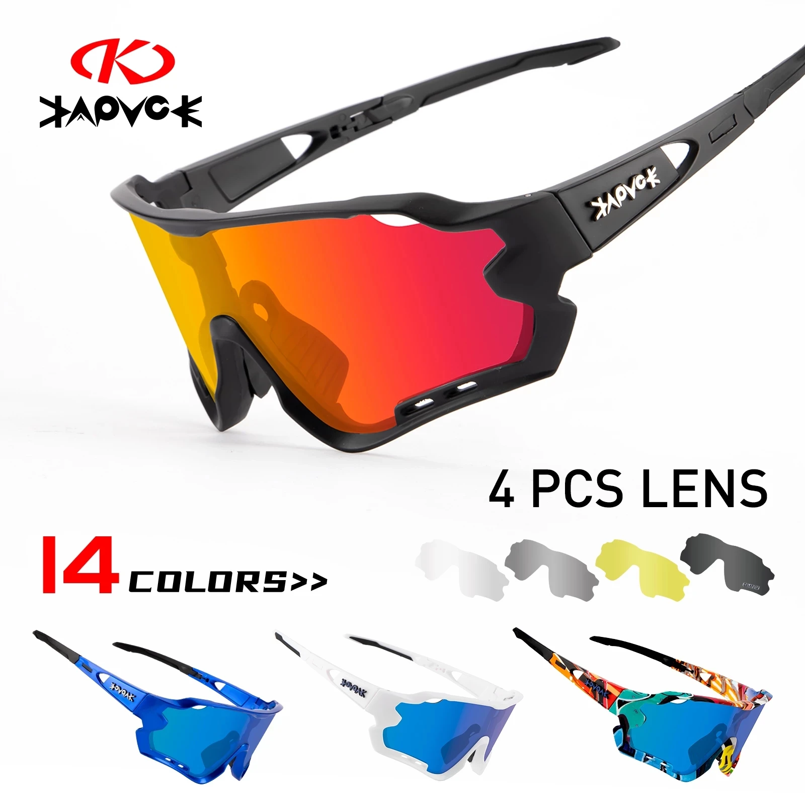 

2021 Road MTB Polarizing Riding Glasses UV400 Bicycle Goggles Fishing Sports Bike Sunglasses Man Women Cycling Eyewear 5 Lenses