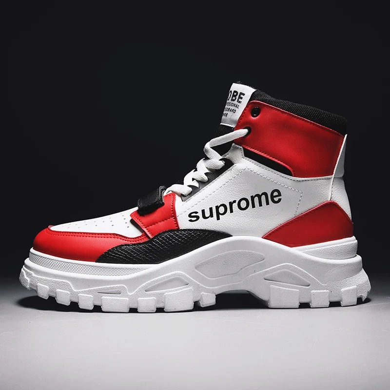 Брендовые кожаные мужские ботинки осенне-зимние теплые Martens с высоким берцем