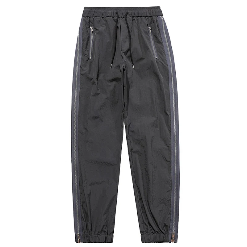 

Мужские беговые штаны с боковой молнией на завязках шаровары в стиле хип-хоп брюки уличная одежда повседневные брюки тренировочные штаны ...