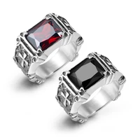 megin d new vintage exquisite simple cross gem titanium steel rings for men women couple friend fashion design gift jewelry