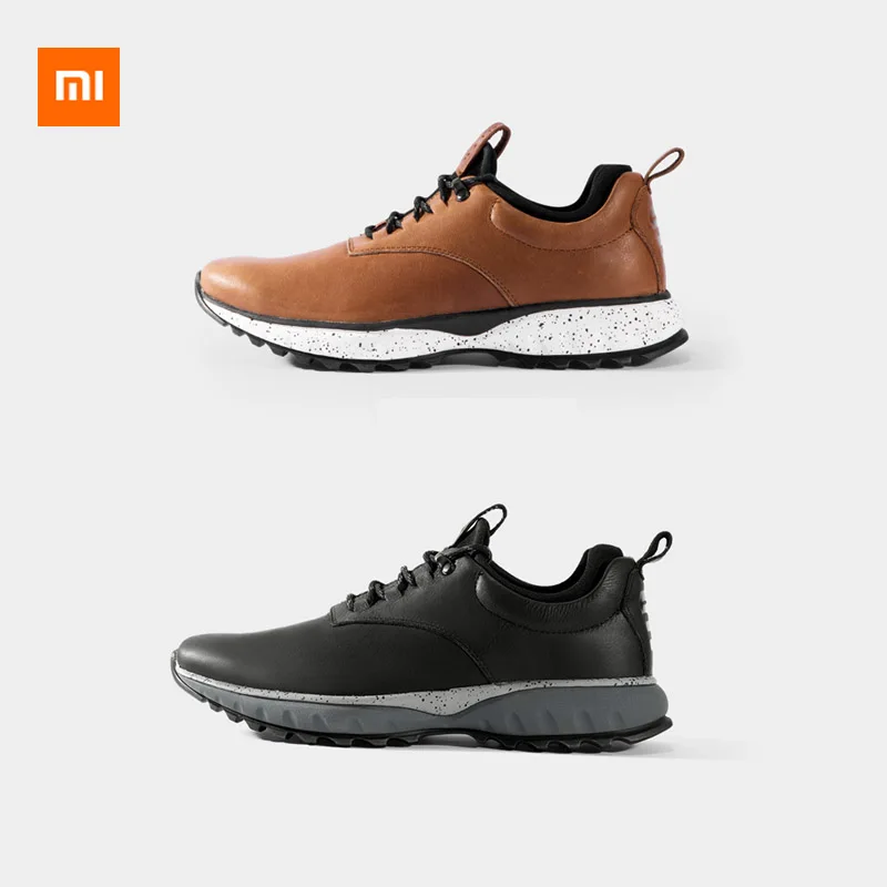 Xiaomi Mijia Qimian амортизация Уличная Повседневная кожаная мужская обувь Антибактериальная стелька для путешествий повседневная обувь