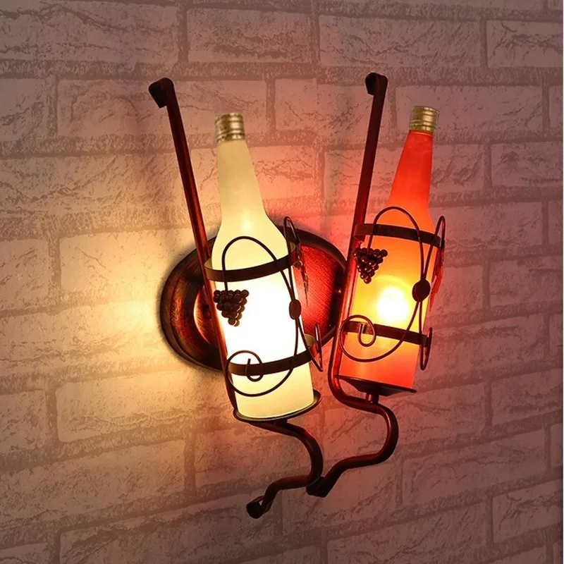 

Настенная лампа в виде пивной бутылки, креативная настенная лампа в европейском баре, декоративное освещение для коридора, спальни, клуба, в...