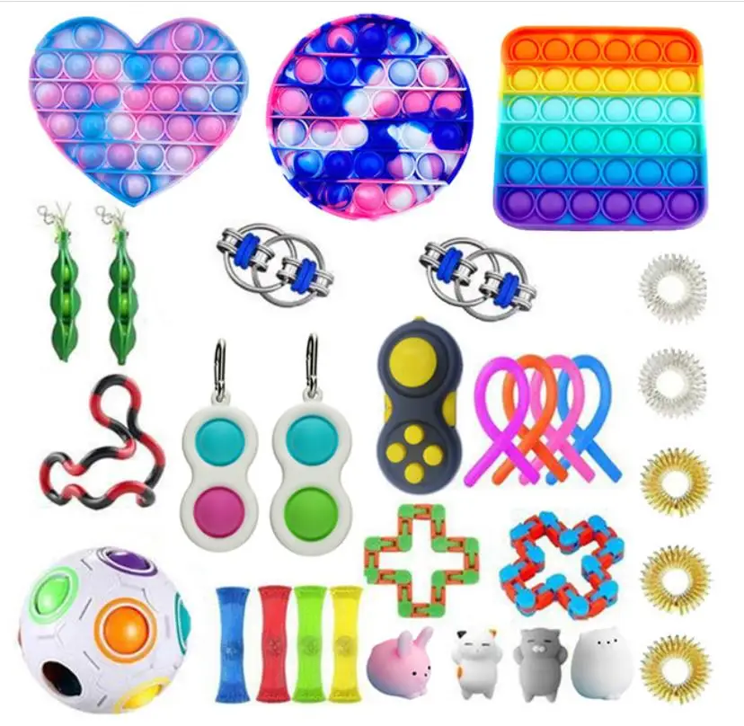 

Fidget Sensory Toy Suit Pack Stress Relief Toys Autism Anxiety Relief StressBubble Fidget Toys For Kids Adults Gifts