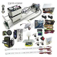 mini arcade toy candy crane game machine diy kit claw game board with 53cm stainless claw gantry coin acceptor led joystick
