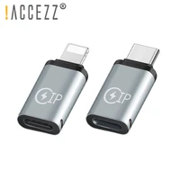 accezz mobile phone adapter usb 8 pin to usb c charging data cable converter for iphone 12 11 xiaomi android tablet converter