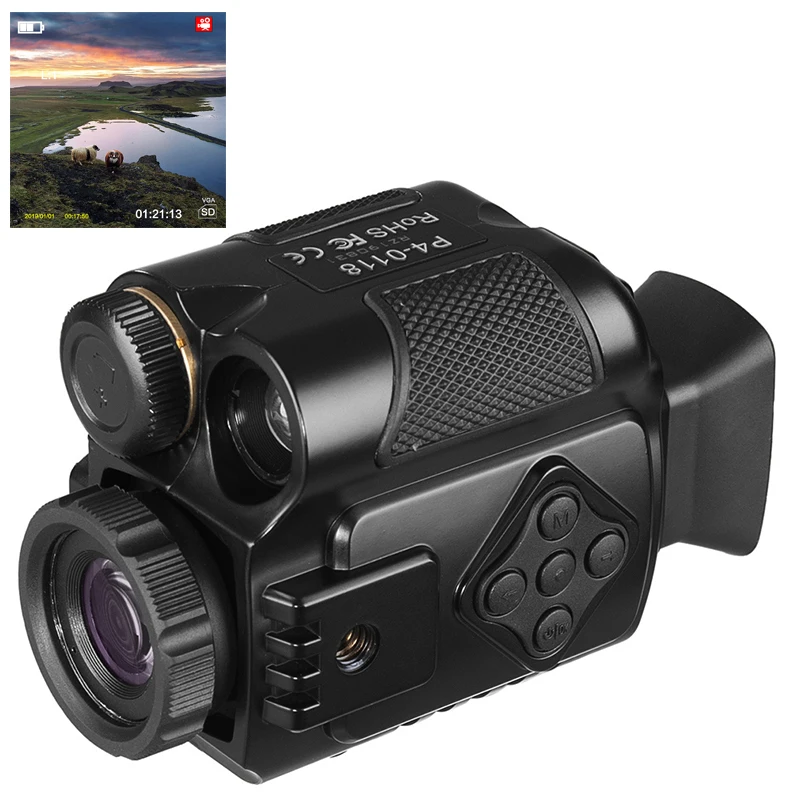 P4 0118 Digital Night Vision Sport Action Cameras 5X Zoom Mini Size NV Infrared Monocular for Sales | Инструменты
