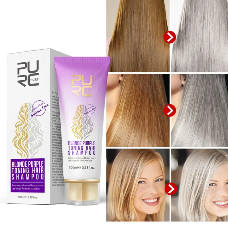 Эффективный фиолетовый шампунь для светлых волос Pro Revital Blonde отбеленный