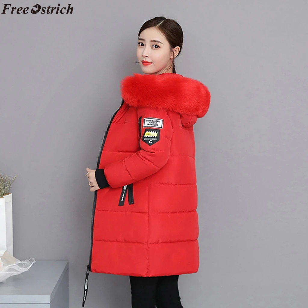 Женское пальто средней длины SAGACE толстая парка с кроличьим мехом Зимняя