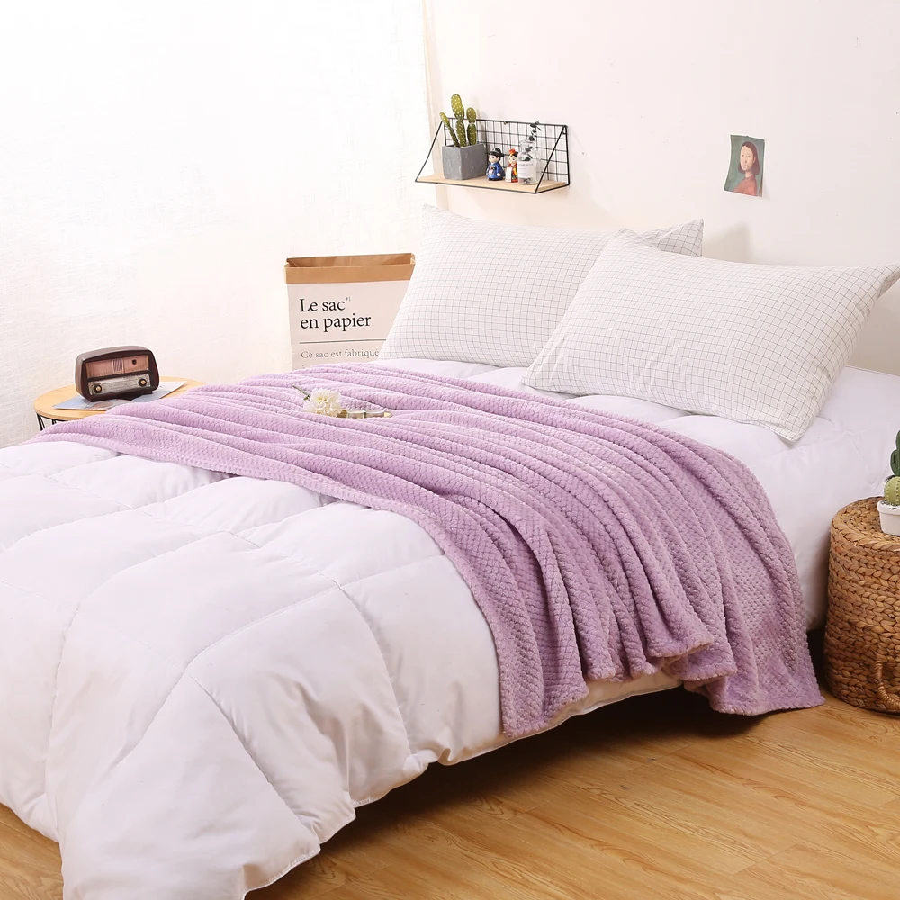 Однотонное супер мягкое плюшевое одеяло фланелевый диван детское полотенце для