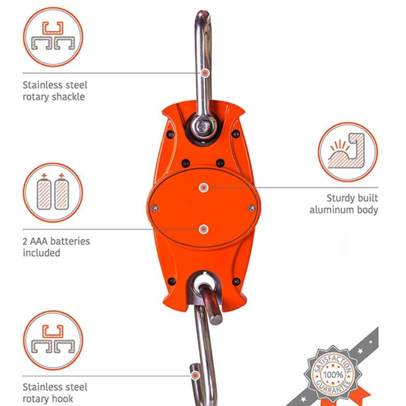 

Hanging Scale 660Lb 300Kg for Farm, Hunting, Bow Draw Weight, Big Fish & with Accurate Sensor with 2XAAA Battery