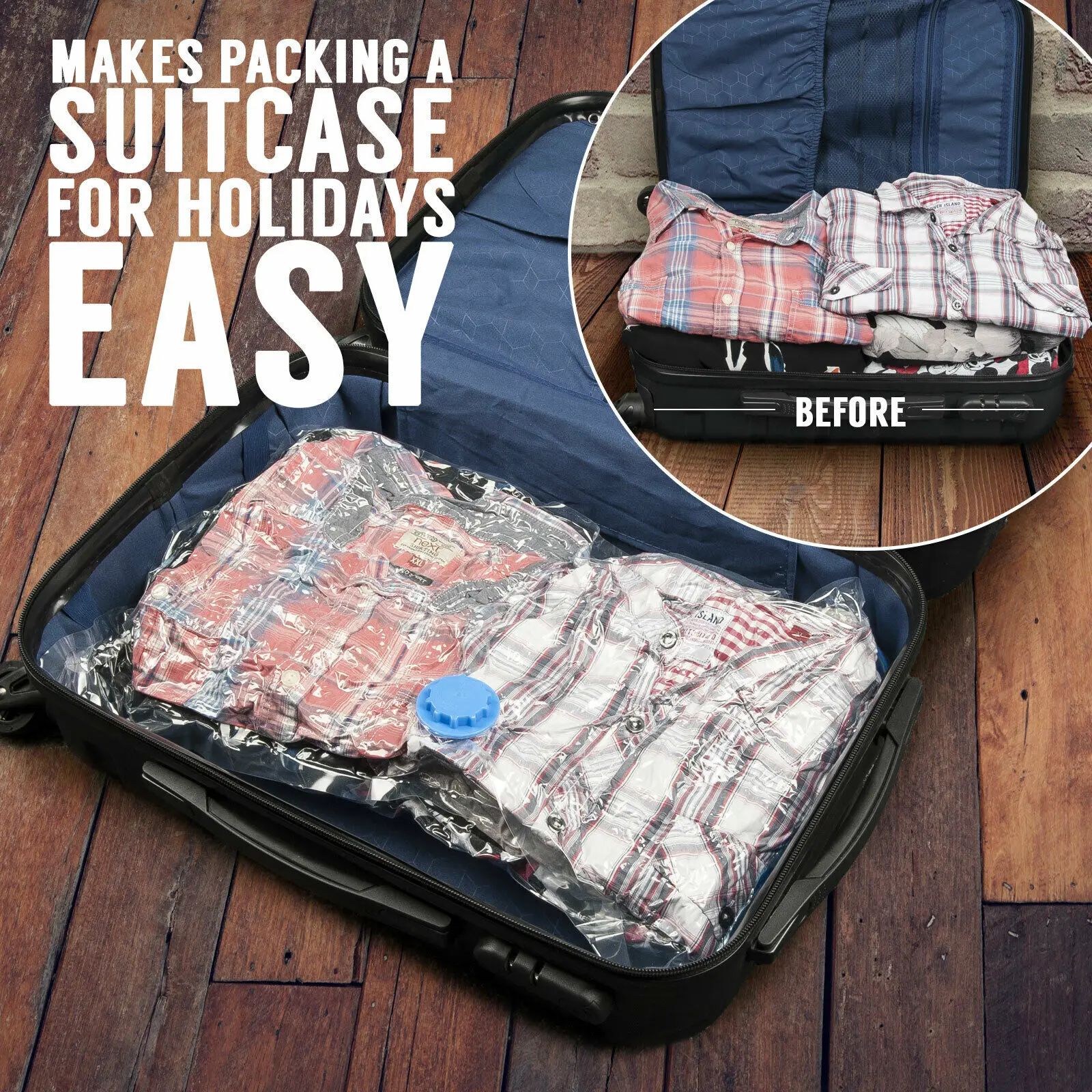 5 шт. вакуумные пакеты для хранения противопаразитный мешок одежды складные