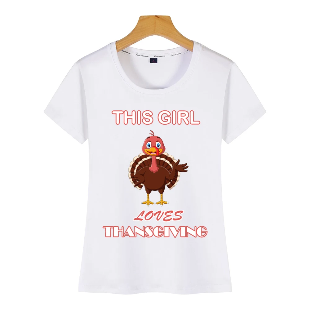 Топы футболки для женщин эта девушка любит День благодарения Забавные милые