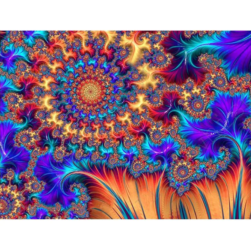 5D алмазная живопись абстрактная мандала цветы вышивка крестиком полная
