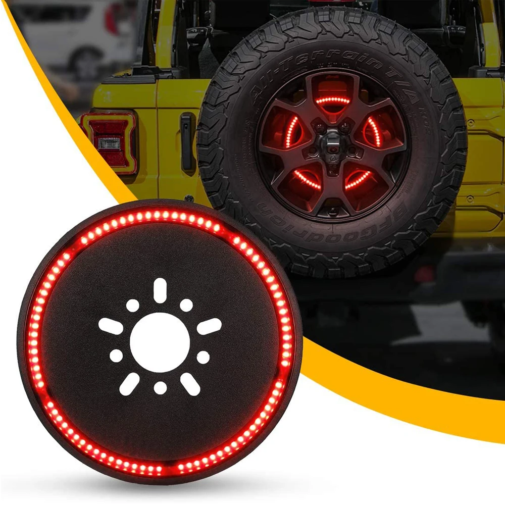 

3rd Third Brake Light Car Accessories Spare Tire Brake Light Wheel Lamp for 2018-2020 Jeep-Wrangler JL JLU JK JKU YJ TJ/LJ