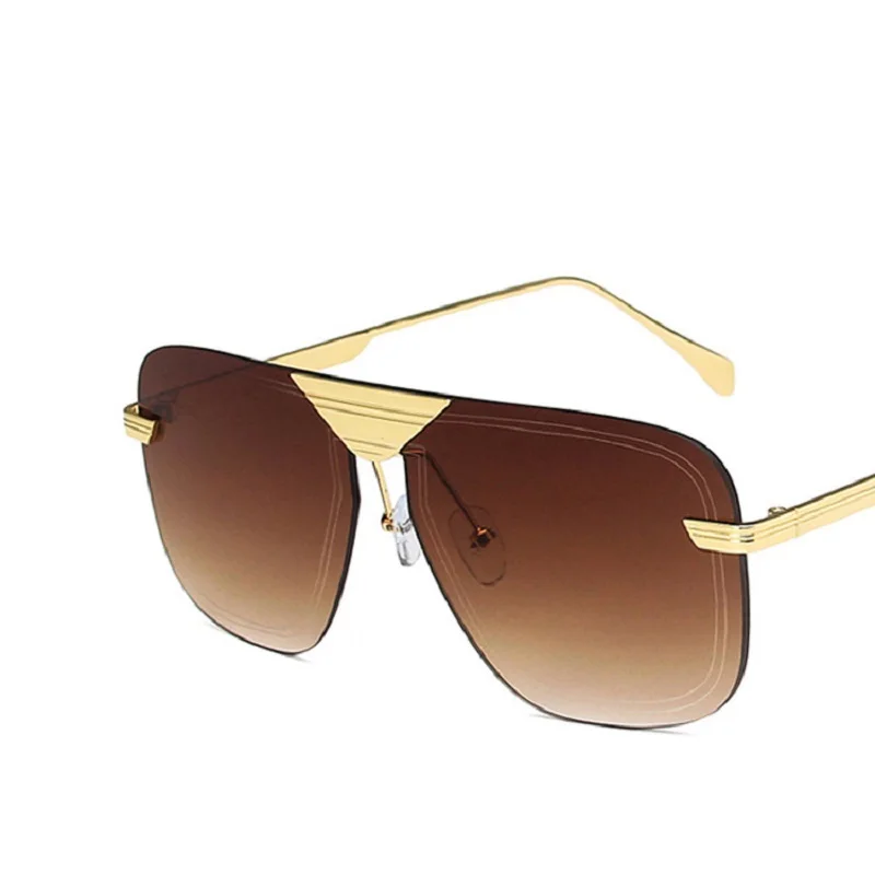 

Oversize Shades Glasses Women Vintage Sunglasses Men Rimless Eyeglasses Luxury Gafas Eyewear Fashion Oculos Lunette Sun Glasses