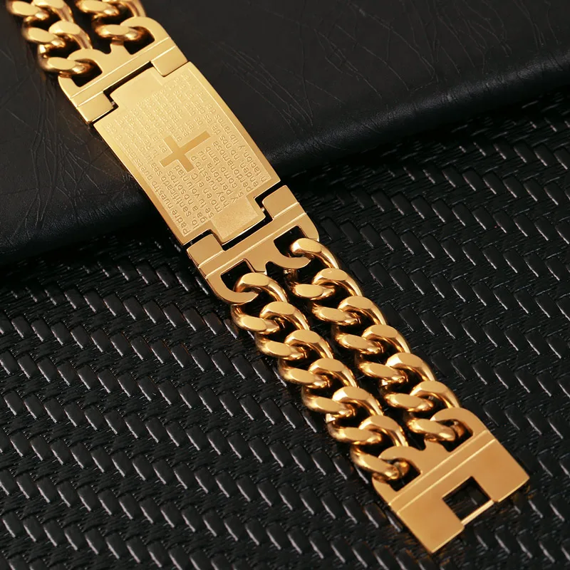 Мужской браслет WENDYFO из нержавеющей стали в стиле панк | Украшения и аксессуары