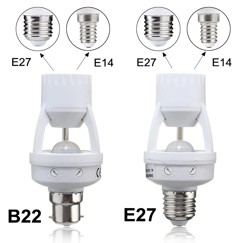 Основание светильника E27/B22 для E14/E27 PIR индукционный инфракрасный датчик движения