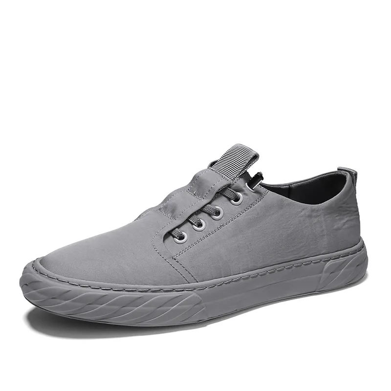 

Men Canvas Shoes 2021 Fashion Solid Color Men Vulcanized Shoes Lace-up Black Gray Casual Shoes Men Sneakers Tenis Masculino