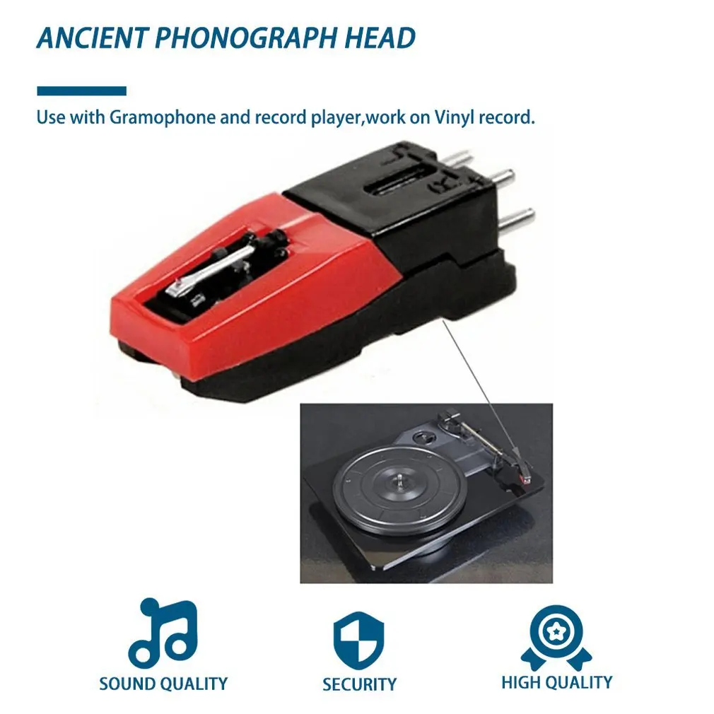 Новейший проигрыватель телефонный картридж со стилусом сменный черный и красный