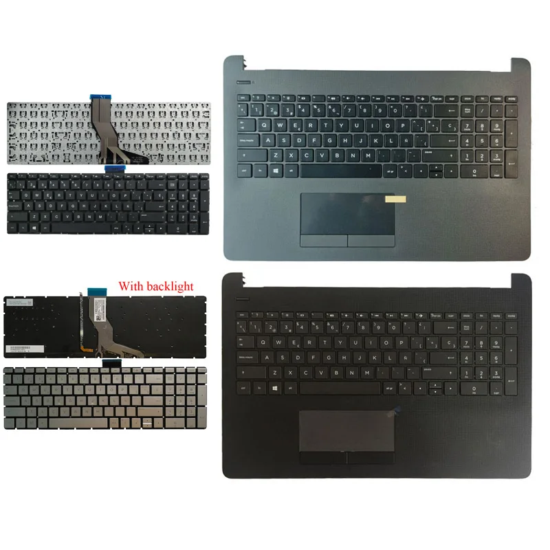Испанская клавиатура для ноутбука HP 15 bs053od bs033cl bs0xx BS020WM с верхней крышкой без
