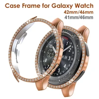 bling crystal protective face for samsung galaxy watch 42mm 46mm case cover 41mm 45mm diamond cases women girl rhinestone bumper