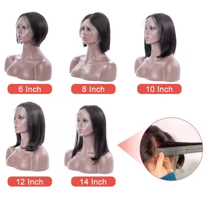 

613 Lace Front Wig Brazilian Straight 13x4 / 13x6 Lace Front Human Hair Wig #Pink / #1B/613 / Gray / Ombre 1B/27 Color Bob Wigs