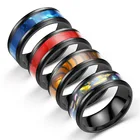 JIOROMY 2021 с уклоном, разноцветные кольца ракушки 316L Нержавеющаясталь для Для мужчин Для женщин Для мужчин подарок кольца Изысканные женские, милые, с палец ювелирное изделие
