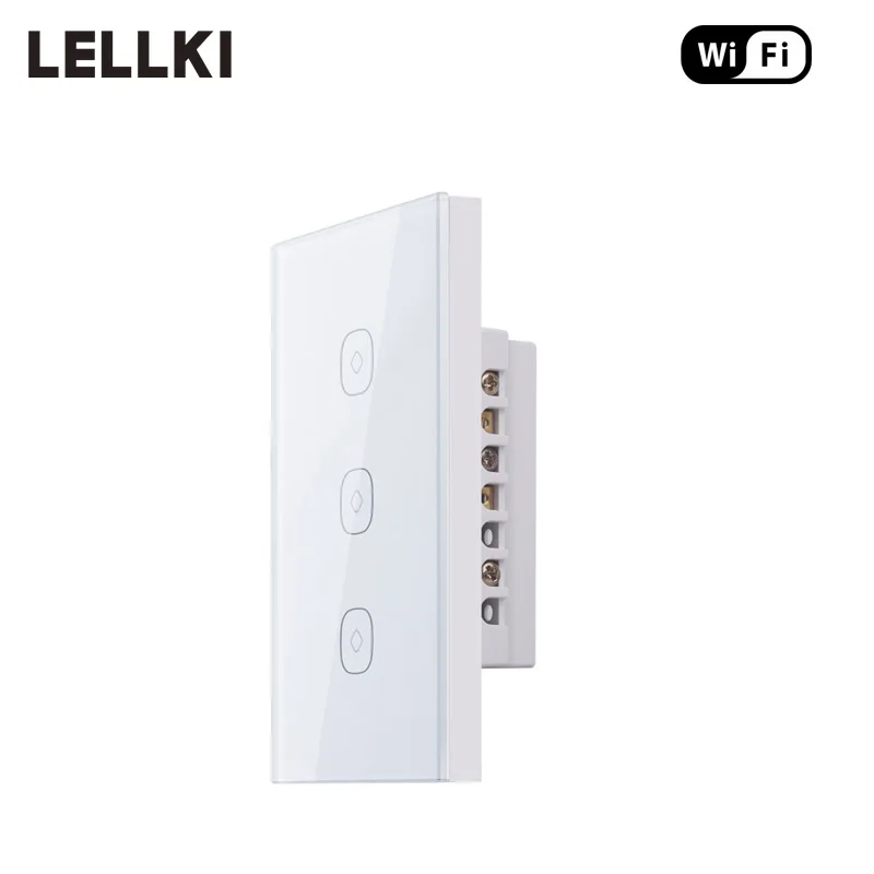 Wifi умный настенный сенсорный выключатель 110 240 В 10A голосовой пульт