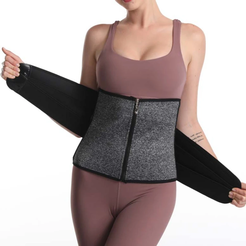 

Women Waist Trainer Corset Workout Fitness Compression Trimmer Slimming Belt Zipper Shaper